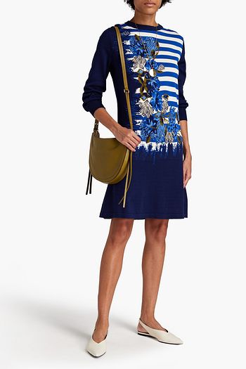 ALBERTA FERRETTI Jacquard-knit cotton dress