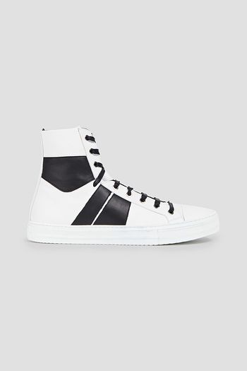 AMIRI Sunset two-tone pebbled-leather high-top sneakers