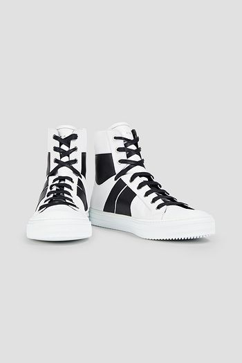 AMIRI Sunset two-tone pebbled-leather high-top sneakers