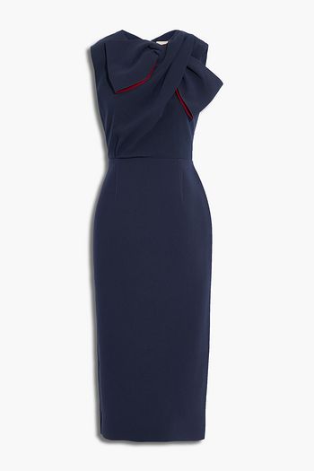 ROKSANDA Flandre bow-embellished crepe midi dress