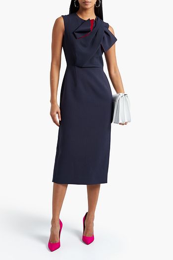 ROKSANDA Flandre bow-embellished crepe midi dress