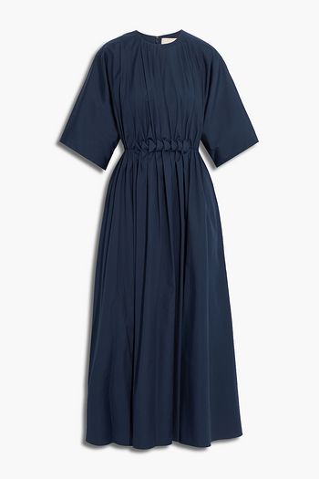 ROKSANDA Manu gerafftes Midikleid aus Baumwollpopeline