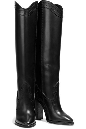SAINT LAURENT Leather knee boots