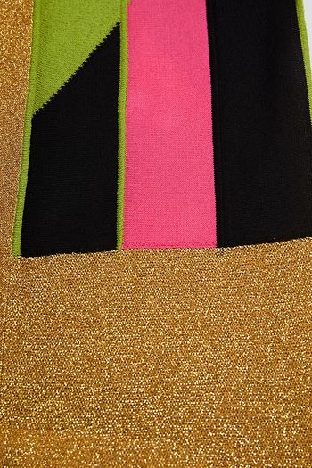 M MISSONI Metallic crochet-knit cotton-blend scarf