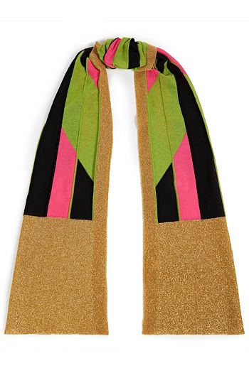 M MISSONI Metallic crochet-knit cotton-blend scarf