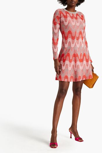 M MISSONI Metallic crochet-knit mini dress