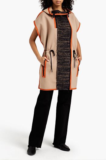 M MISSONI Paneled knitted, neoprene and shell vest