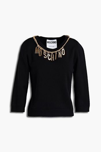MOSCHINO Embellished wool sweater