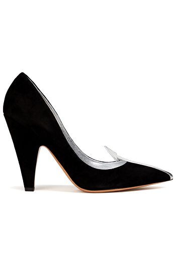 VALENTINO GARAVANI Pumps aus Veloursleder mit Metallic-Besatz