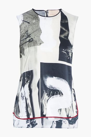 ROKSANDA Elmo printed silk-satin top