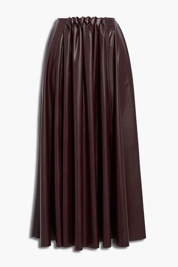 ROKSANDA Ada gathered faux leather maxi skirt