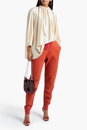 ROKSANDA Ava geraffte Bluse aus Seidensatin