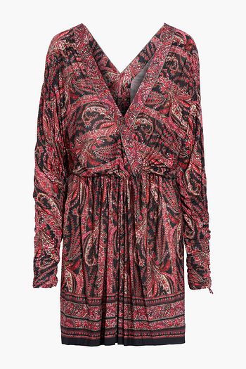 ISABEL MARANT Wyle wrap-effect printed stretch-jersey mini dress
