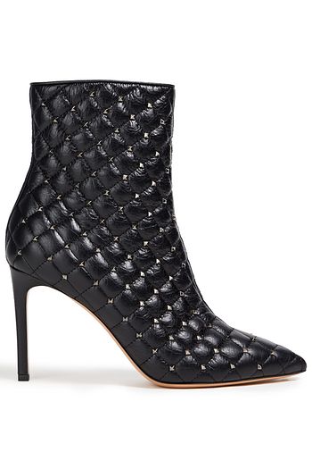 VALENTINO GARAVANI Rockstud Spike Ankle Boots aus gestepptem Leder