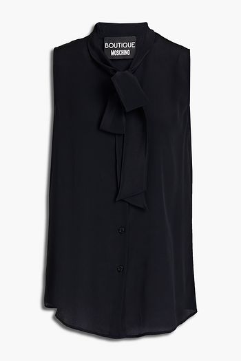 BOUTIQUE MOSCHINO Pussy-bow chiffon top