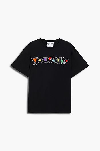 MOSCHINO Embroidered cotton-jersey T-shirt