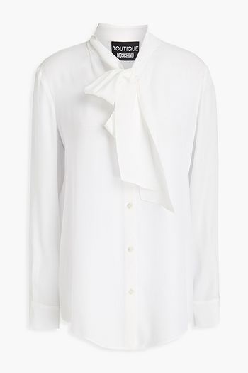BOUTIQUE MOSCHINO Schluppenbluse aus Crêpe de Chine