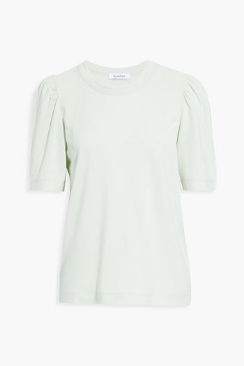 RODEBJER Gathered Lyocell and cotton-blend jersey top