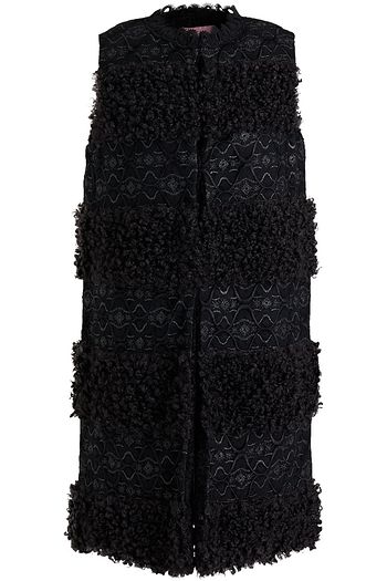 GIAMBATTISTA VALLI Weste aus Tüll und Bouclé mit Stickereien