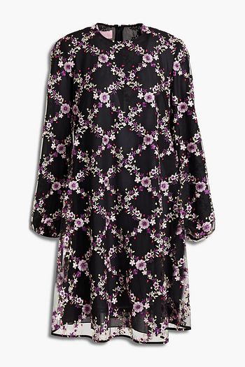 GIAMBATTISTA VALLI 刺繍入り チュール ワンピース
