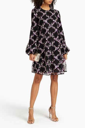 GIAMBATTISTA VALLI 刺繍入り チュール ワンピース