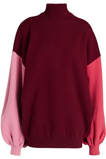 ROKSANDA Color-block ponte turtleneck sweater