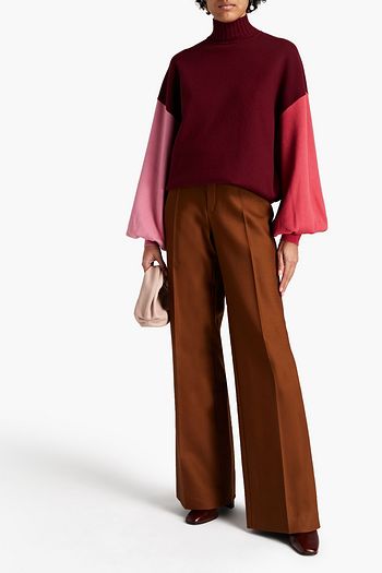 ROKSANDA Color-block ponte turtleneck sweater