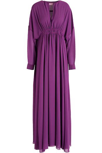 GIAMBA Gerafftes Maxikleid aus Georgette