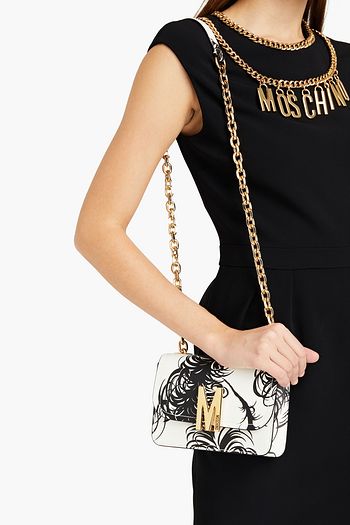 MOSCHINO Printed leather shoulder bag