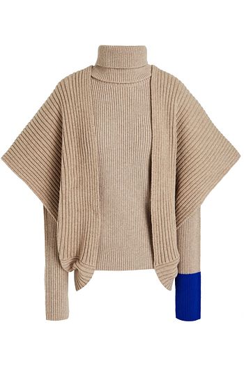 ROKSANDA Melierter Rollkragenpullover aus gerippter Wolle