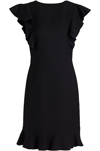 GIAMBATTISTA VALLI Kleid aus Woll-Crêpe mit Rüschen