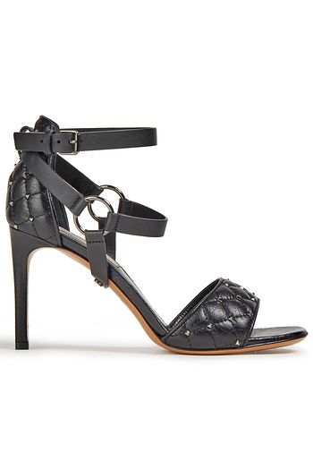 VALENTINO GARAVANI Rockstud Spike Sandalen aus gestepptem Leder