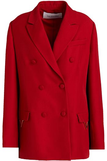 VALENTINO Verzierter Blazer aus einer Woll-Seidenmischung