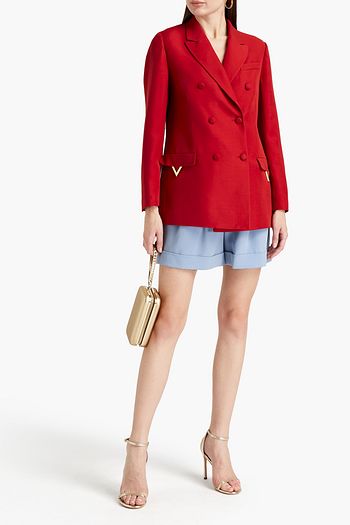 VALENTINO Verzierter Blazer aus einer Woll-Seidenmischung