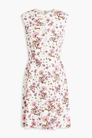 GIAMBATTISTA VALLI Kleid aus Crêpe mit floralem Print und Schleife