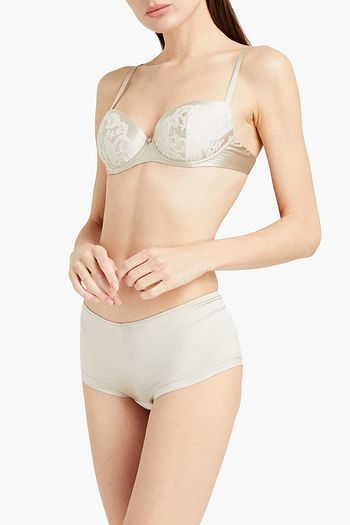 CARINE GILSON Stretch-silk satin high-rise briefs