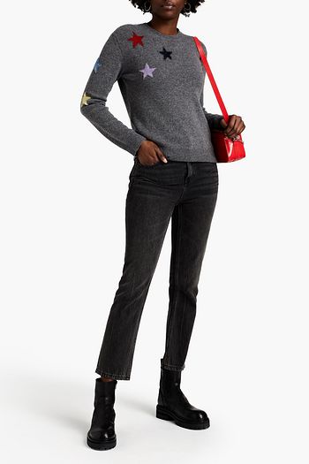 VALENTINO Embellished wool and cashmere-blend sweater
