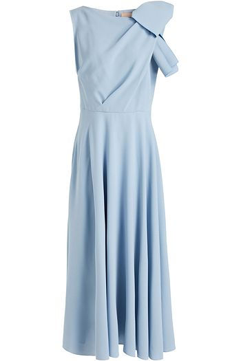 ROKSANDA Plissiertes Midikleid aus Crêpe mit Drapierung