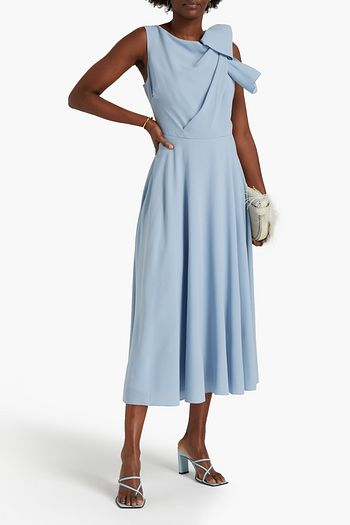 ROKSANDA Plissiertes Midikleid aus Crêpe mit Drapierung