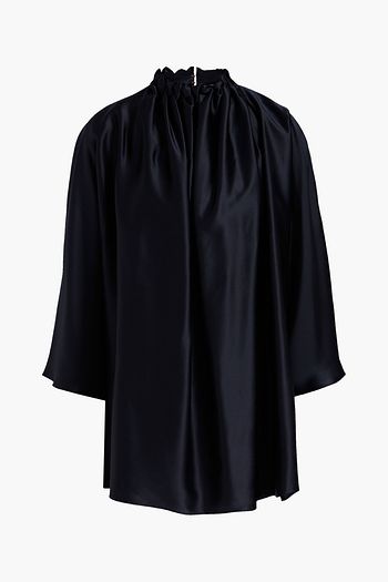 ROKSANDA Gathered silk-satin top