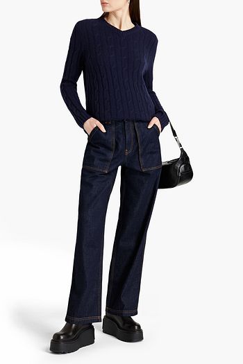 VALENTINO Studded ribbed cashmere sweater