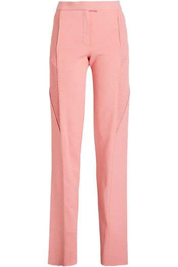 VALENTINO Paneled knitted straight-leg pants