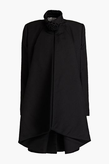 VALENTINO Mantel aus einer Woll-Seidenmischung mit Drapierung
