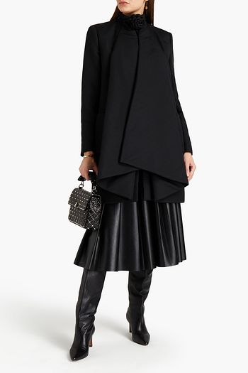 VALENTINO Mantel aus einer Woll-Seidenmischung mit Drapierung