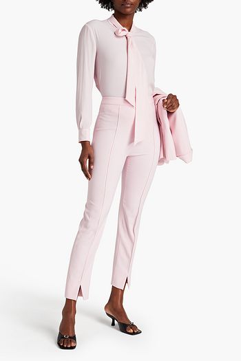 BOUTIQUE MOSCHINO Pussy-bow crepe blouse