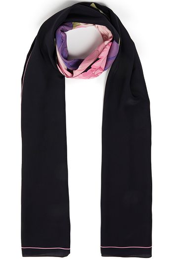 VALENTINO Floral-print silk crepe de chine scarf