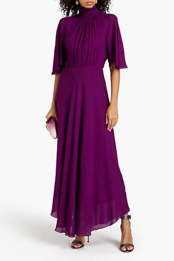 GIAMBATTISTA VALLI Gathered georgette maxi dress