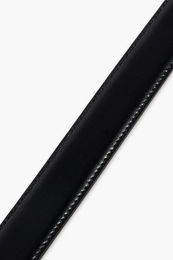 MONTBLANC Logo-appliquéd leather belt