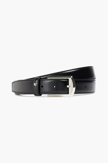 MONTBLANC Logo-appliquéd leather belt