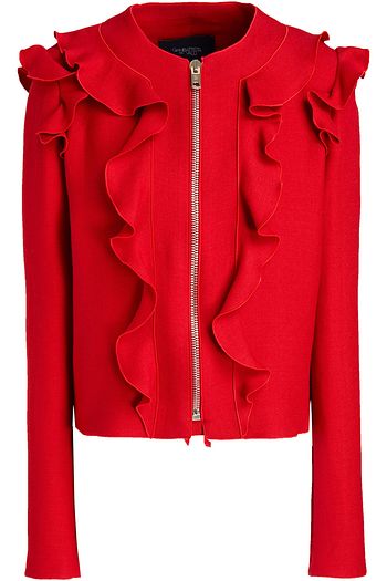 GIAMBATTISTA VALLI Ruffled wool-crepe jacket